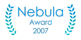 Imagem do logo do Prêmio Nebula que é retratado com a palavra 'Nebula Award 2007' entre louros.