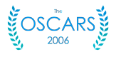 Imagem do logo do oscar que é retratado com a palavra 'the Oscars 2006' entre louros.